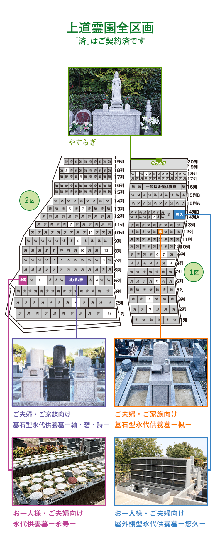 上道霊園全区画イメージ
